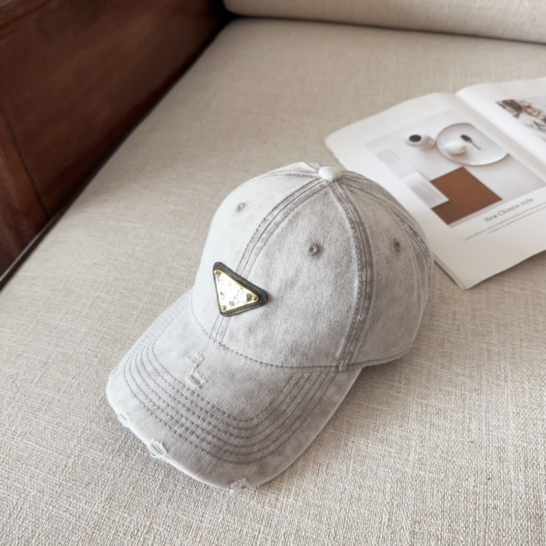 [#4809] Prada baseball cap peaked ca p hat