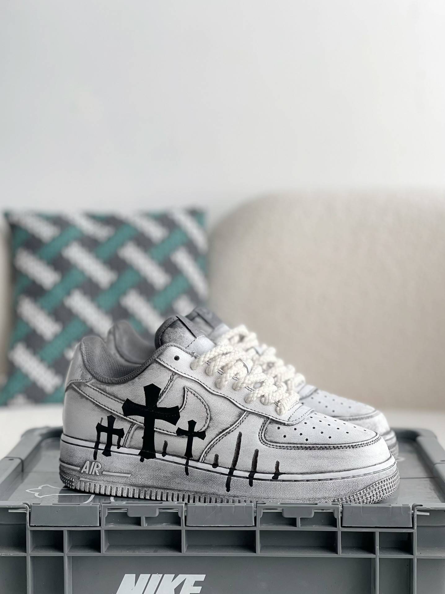 Ch*0me He**ts x nike air force 1 sneakers
