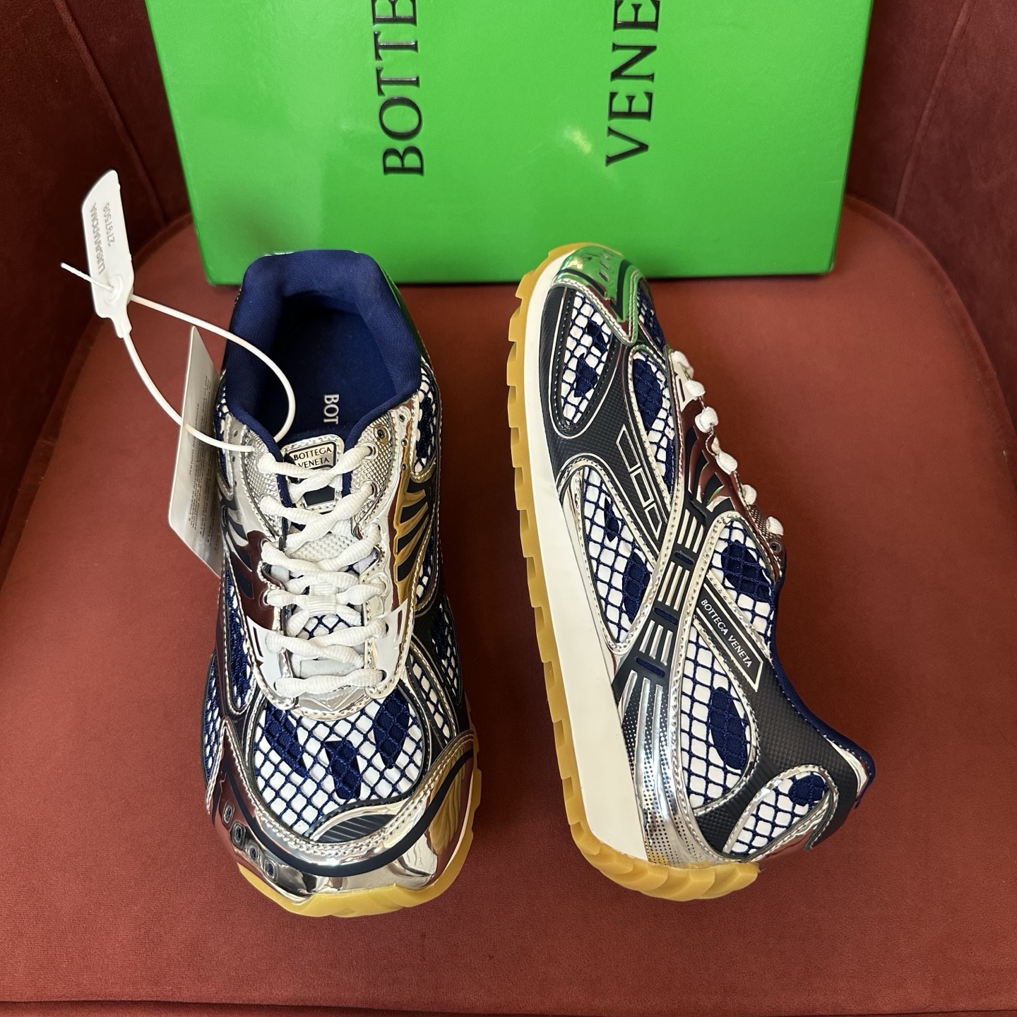 Bottega Veneta Orbit Sneaker Abyss/silver